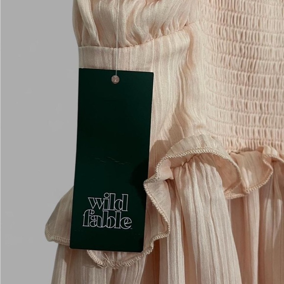 🩰 NWT Wild Fable Mini Dress~Women’s XS~Light Pink~Ruffled/Tiered Design - Picture 5 of 6